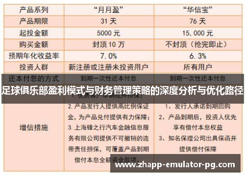 足球俱乐部盈利模式与财务管理策略的深度分析与优化路径